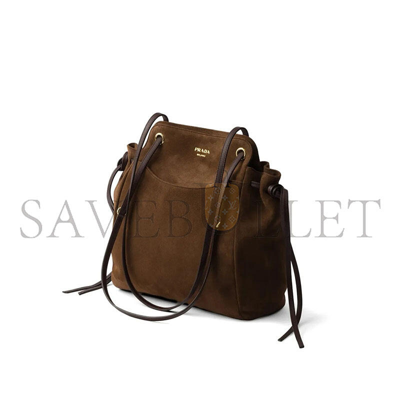 Pra*a ALLUSION MEDIUM SUEDE TOTE BAG 1BG641 (32*28*14cm)
